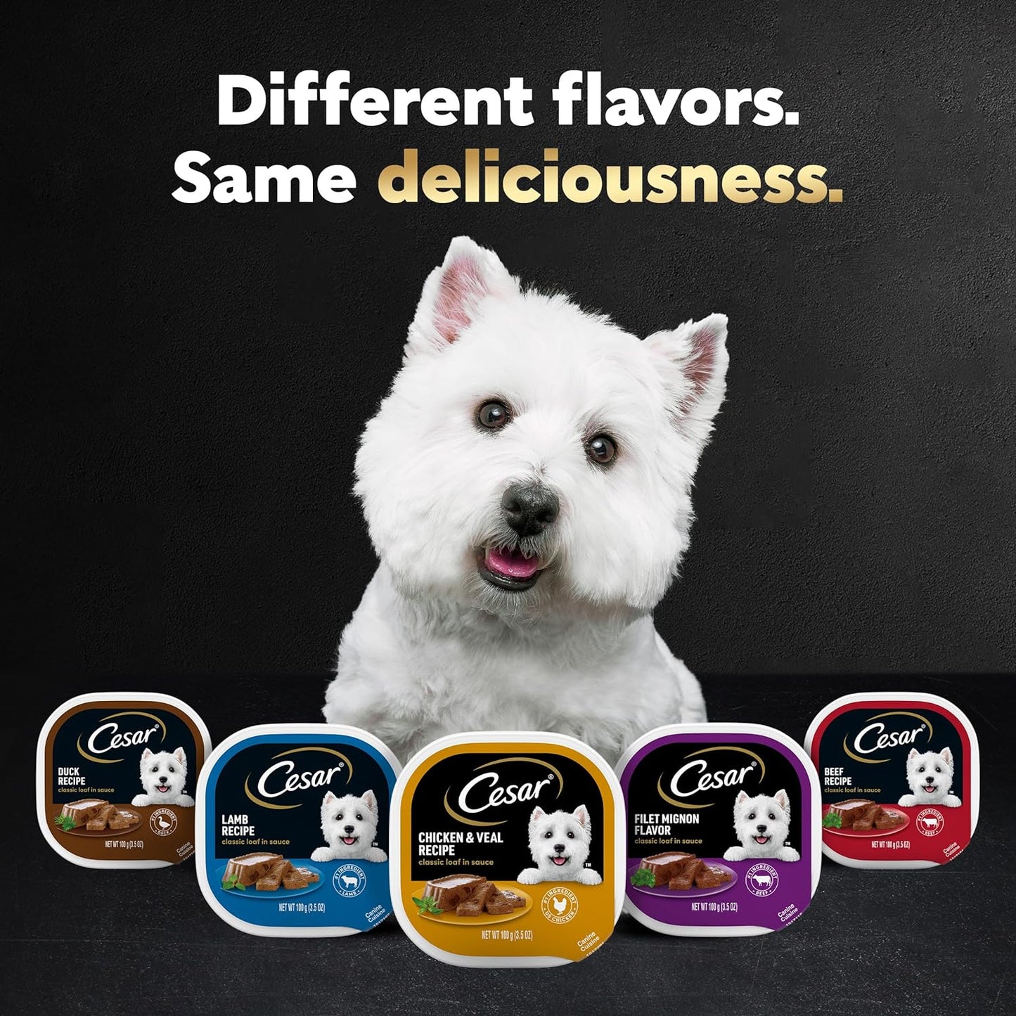 Wet Dog Food Classic Loaf in Sauce Beef Recipe, Filet Mignon, Grilled Chicken and Porterhouse Steak Variety Pack, 3.5 Oz. Easy Peel Trays (24 Count, Pack of 1)