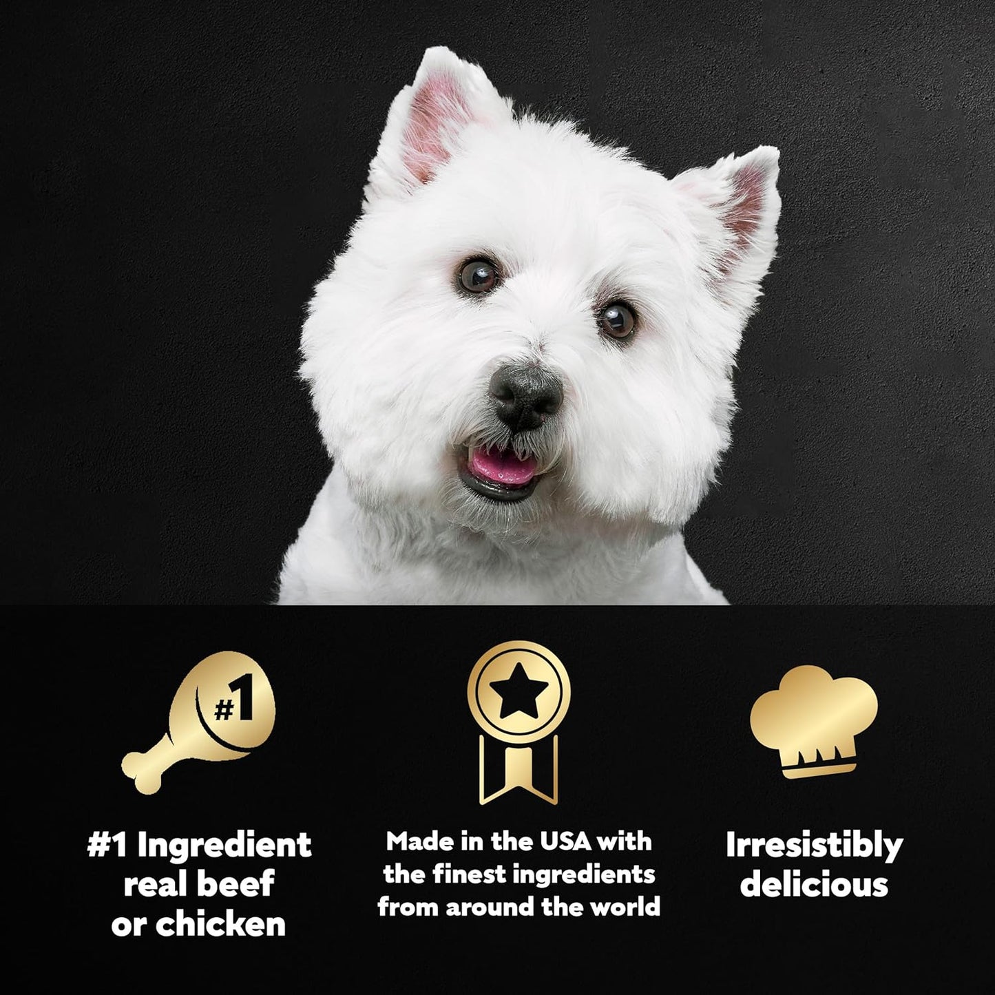 Wet Dog Food Classic Loaf in Sauce Beef Recipe, Filet Mignon, Grilled Chicken and Porterhouse Steak Variety Pack, 3.5 Oz. Easy Peel Trays (24 Count, Pack of 1)