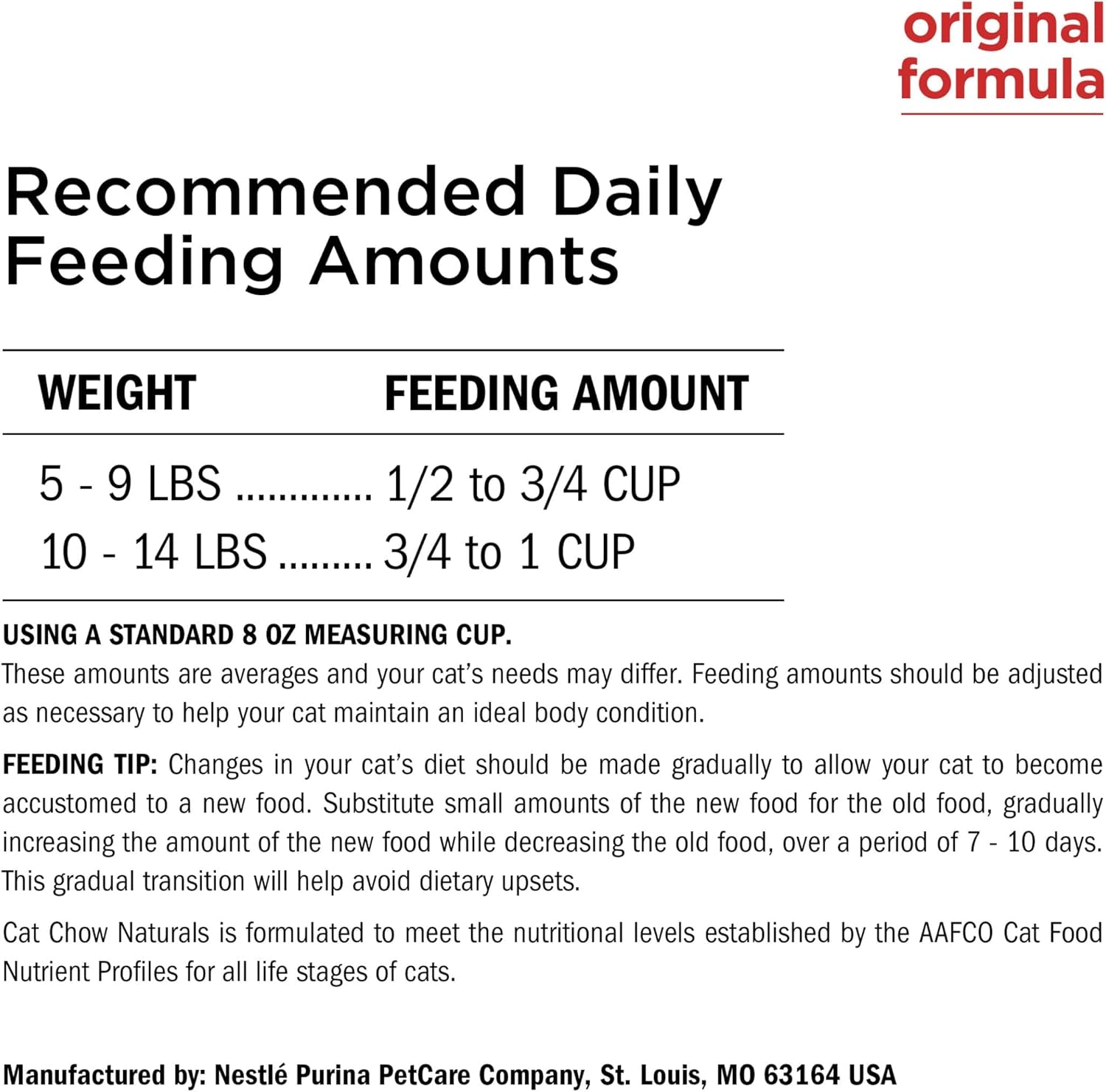 Naturals with Added Vitamins, Minerals and Nutrients Dry Cat Food, Naturals Original - 13 Lb. Bag